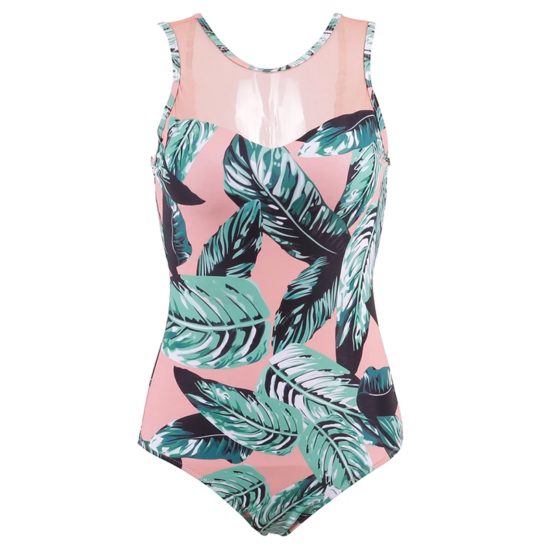 Женский слитный купальник Lyric сексуальный пуш ап с сетчатым принтом монокини S ~ XXL