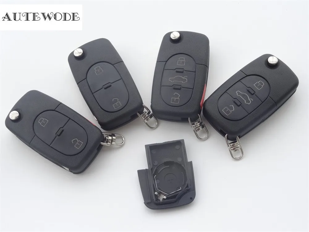 AUTEWODE сменный корпус для дистанционного ключа подходит Audi TT A4 A6 A8 Quattro 2 3 4 кнопки