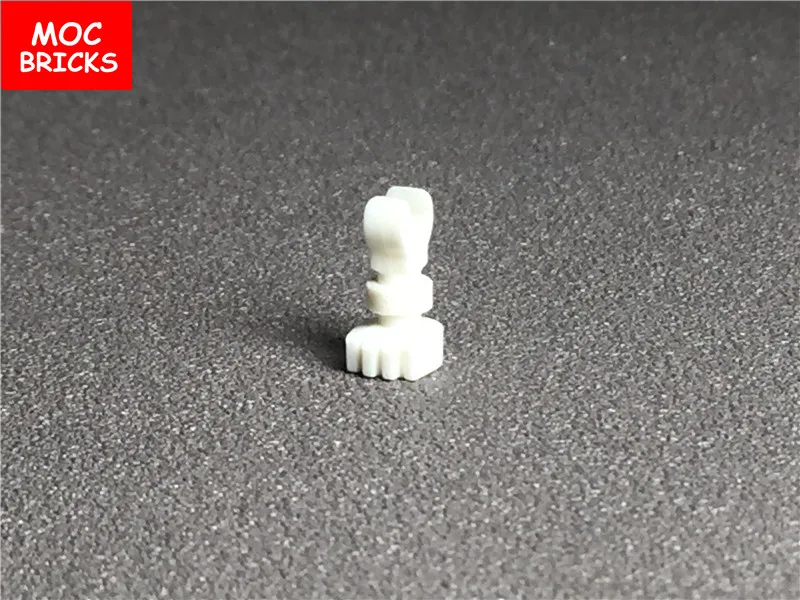 50 шт./лот MOC Кирпичи DIY Белый Скелет части сборки тела ноги руки фигурку