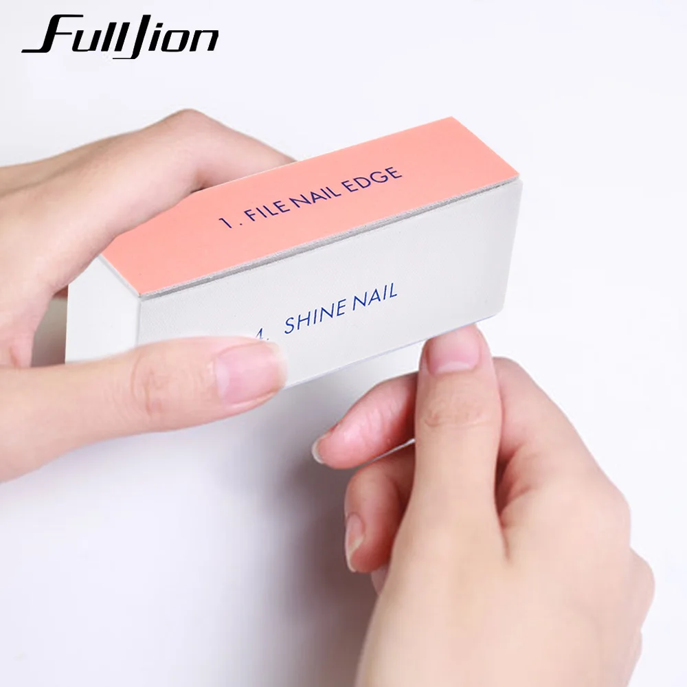 Fulljion 3 шт пилка для ногтей 4 способа Профессиональная Полировка Блоки Шлифовка