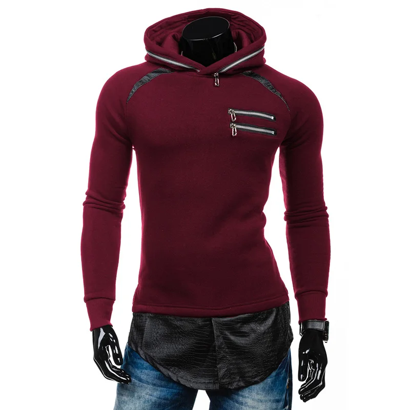 2017 Для Мужчин's Толстовки Твердые швы мода толстовка с капюшоном мужчин хип-хоп