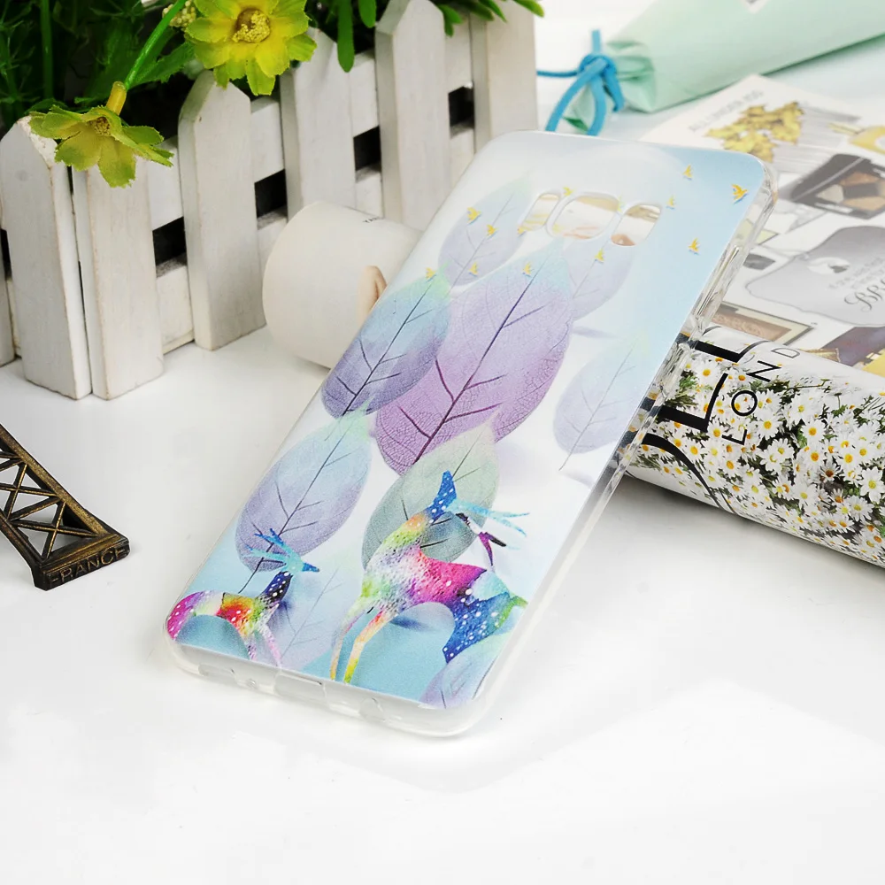 Прекрасные расписные мягкий чехол TPU для Капа samsung Galaxy S8 plus Симпатичные