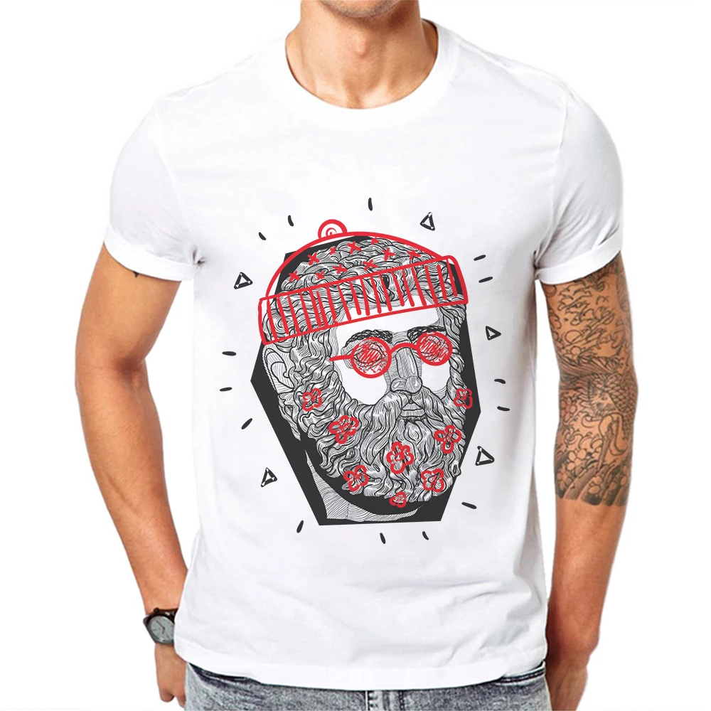 

2019 New Funny Characters T Shirt For Men Mischief Human Face 100 Cotton Short T-Shirt Mens Brand Clothing Man Tee Shirts Tops