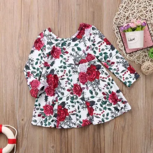 Children Enfant Girl Flower Daily Sundress Kids Baby Girls Floral Party Dresses Princess Prom Pageant Wedding Dress | Детская одежда и