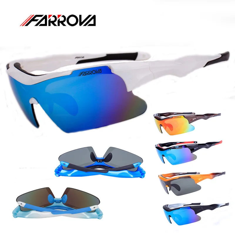 Farrova Polarized Cycling Sunglasses Men Women Eyewear Motorcycle Glasses Bike Sports Goggles 5 Lens for Hiking Fishing | Спорт и