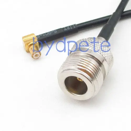 

Cable N female jack to MCX male plug right angle RG174 RF Jumper pigtail 4inch~10FT