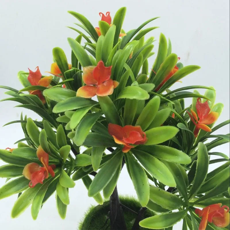 2017 искусственные цветы ветки деревьев пластиковый бонсай Декор садовые растения