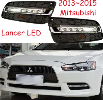 picture Автомобильный бампер, головной светильник для Mitsubishi Lancer, Дневной светильник 2013~ 2015y светодиодный DRL для Lancer, противотуманный светильник, противотуманная фара - Цвет: picture