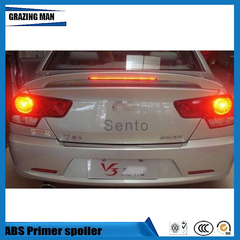 

ABS Primer Unpainted Color Rear Spoiler For ling yue V3 Spoiler With Light