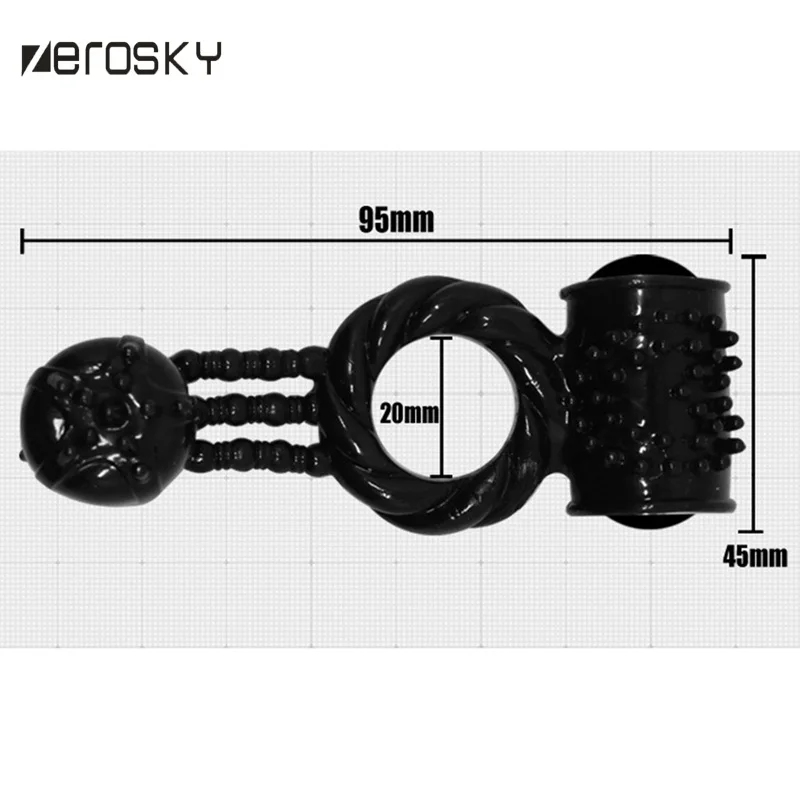 Новинка 2018 вибрирующие кольца Zerosky для пениса вибрирующее кольцо клитора
