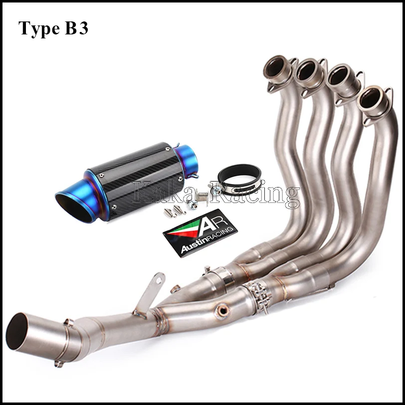 R1 Full system Motorcycle Exhaust AR Austin Racing Muffler Escape Front Header link pipe slip-on for Yamaha YZF-R1 2015-2018 | Автомобили