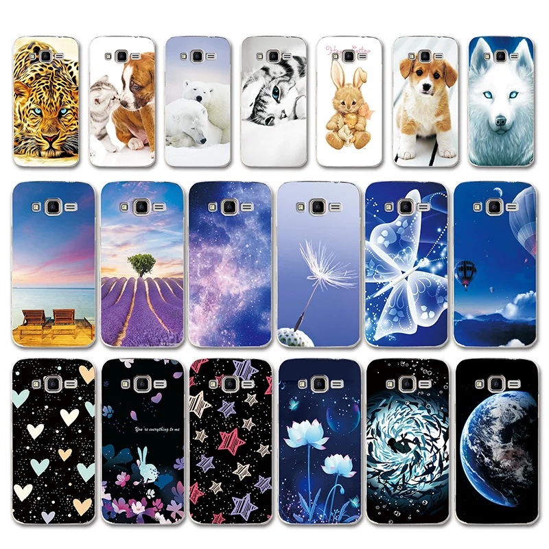 Love Heart Capa For Samsung Galaxy Core Prime G3608 Cases Cover G360 G3606 G3608 G3609 G361F G360H G360F G361H Star Phone Bags