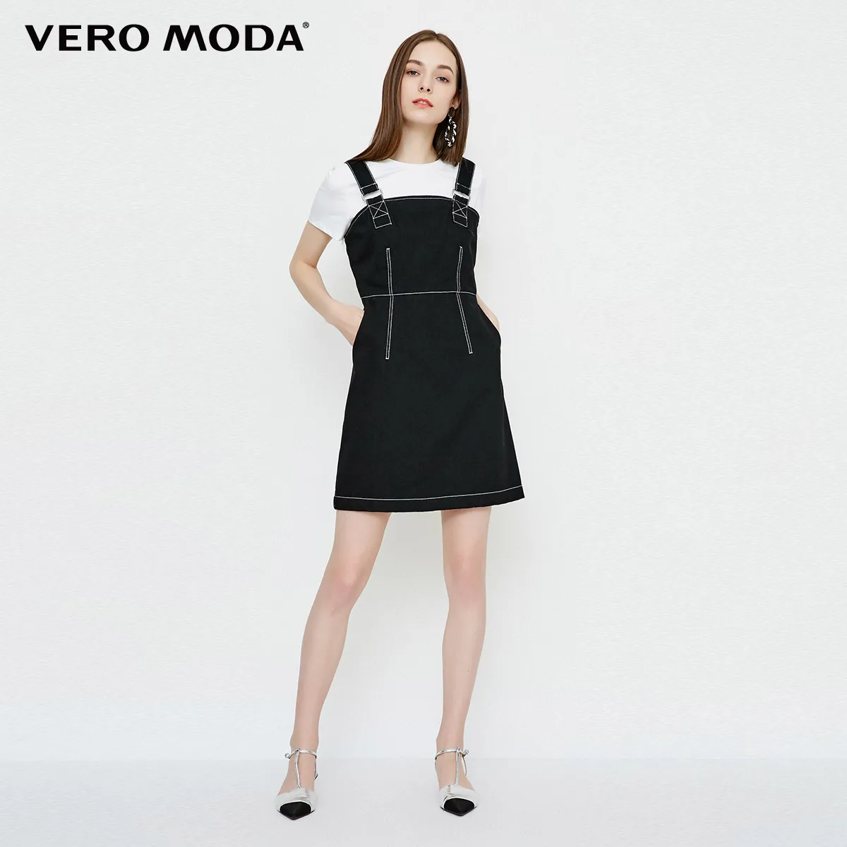 Vero Moda летнее джинсовое платье с открытой линией | 318242502|Женские платья|