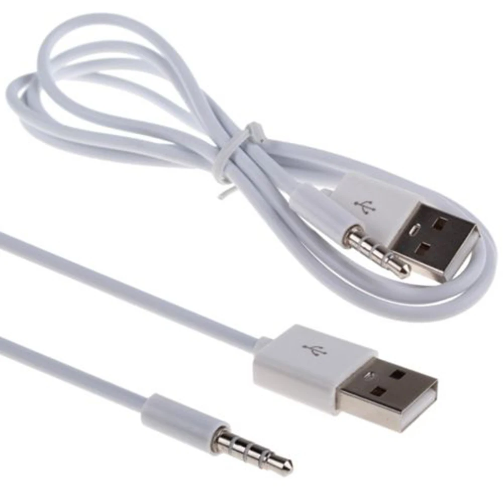 1 м USB кабель для передачи данных/зарядки 3 5 мм AUX аудио разъем 2 0 Мужской Зарядный