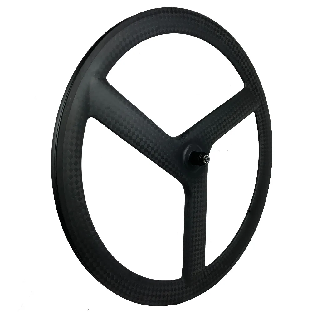 Carbon Tri Spokes UD/3K 700C Road 23mm Wide 50mm Depth Clincher Wheel Front/Rear Cheap Cycle Bike Shop Component Online Hot Sale