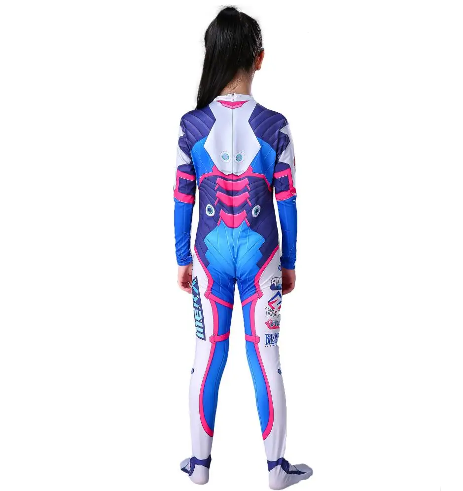 D. VA Хана Сонг костюм для женщин Косплей два зентай спандекс облегающий dva