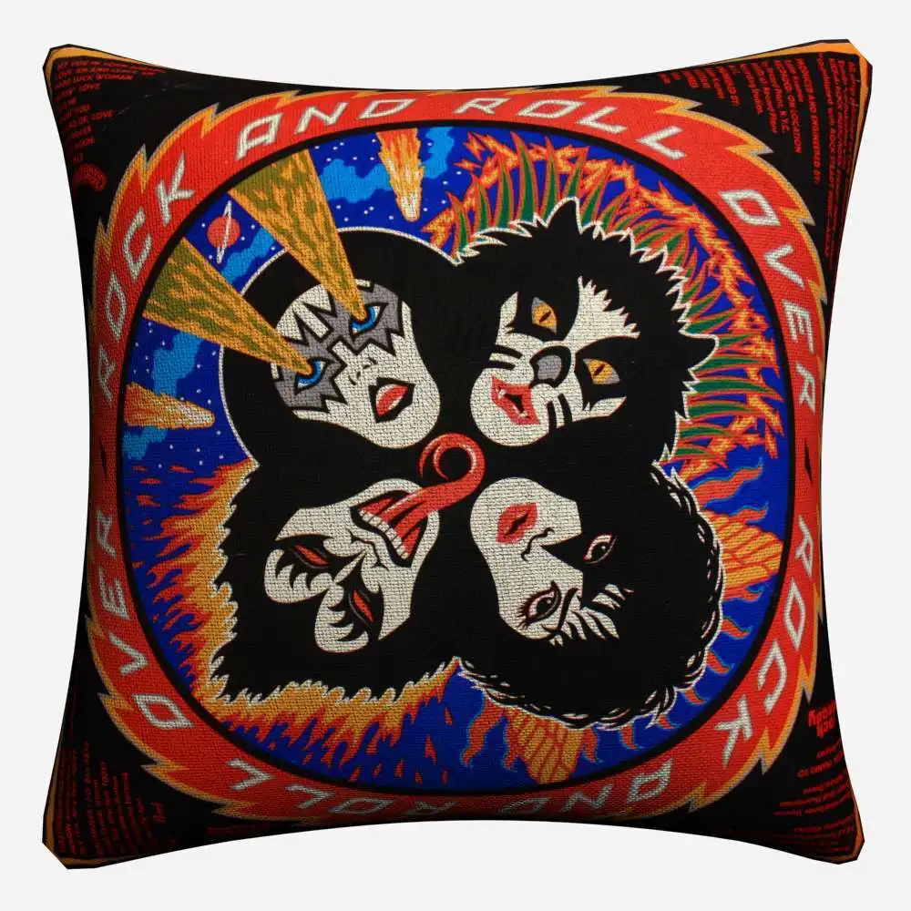 Kiss рок и ролл Музыка Звезды декоративные хлопковые льняные наволочки 45x45 см для дивана стул декоративные домашние наволочки Almofada - Цвет: 1