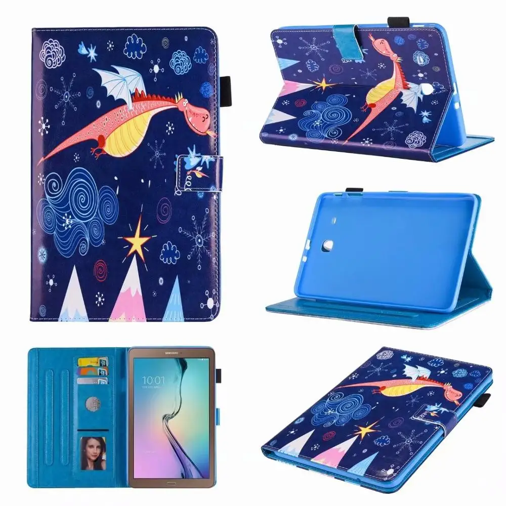 17 Чехол с рисунком кошки совы для samsung Galaxy Tab E 9,6 T560 T561 из искусственной кожи, защитный чехол для планшета для Tab E 9,6, SM-T560 чехол - Цвет: 17