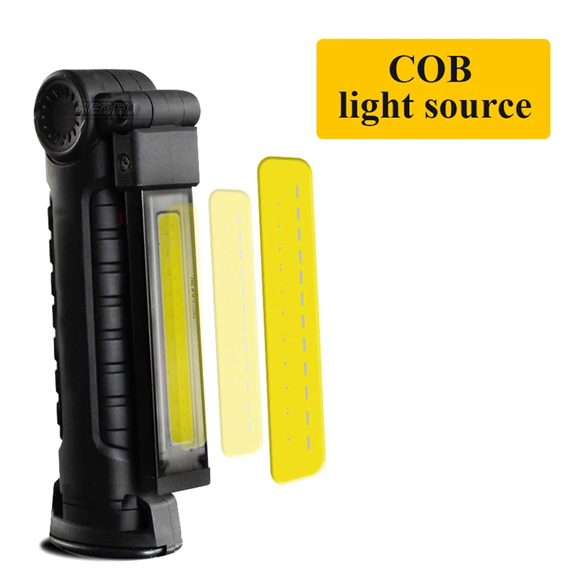 Мощный светодиодный фонарик usb COB фонарь lanterna Магнитный built in18650 аккумулятор