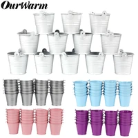 ourwarm 5036 baby shower candy box metal buckets pots mini pail tins sweet tree plant candy bar wedding party favors gift boxes