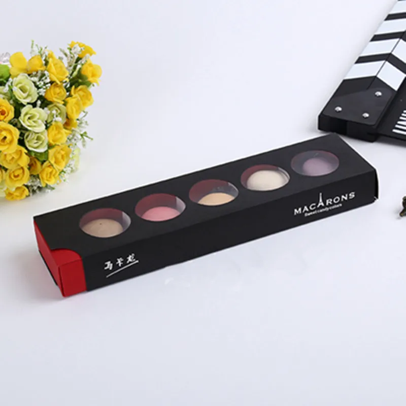 5 слотов коробка макарон зефир шоколада брезент коробки торт конфеты оптом 30 5*7 5*3