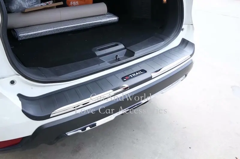 Для Nissan X-Trail Rogue T32 защита заднего бампера багажника защита двери багажника отделка X Trail пластиковая наклейка автомобильные аксессуары
