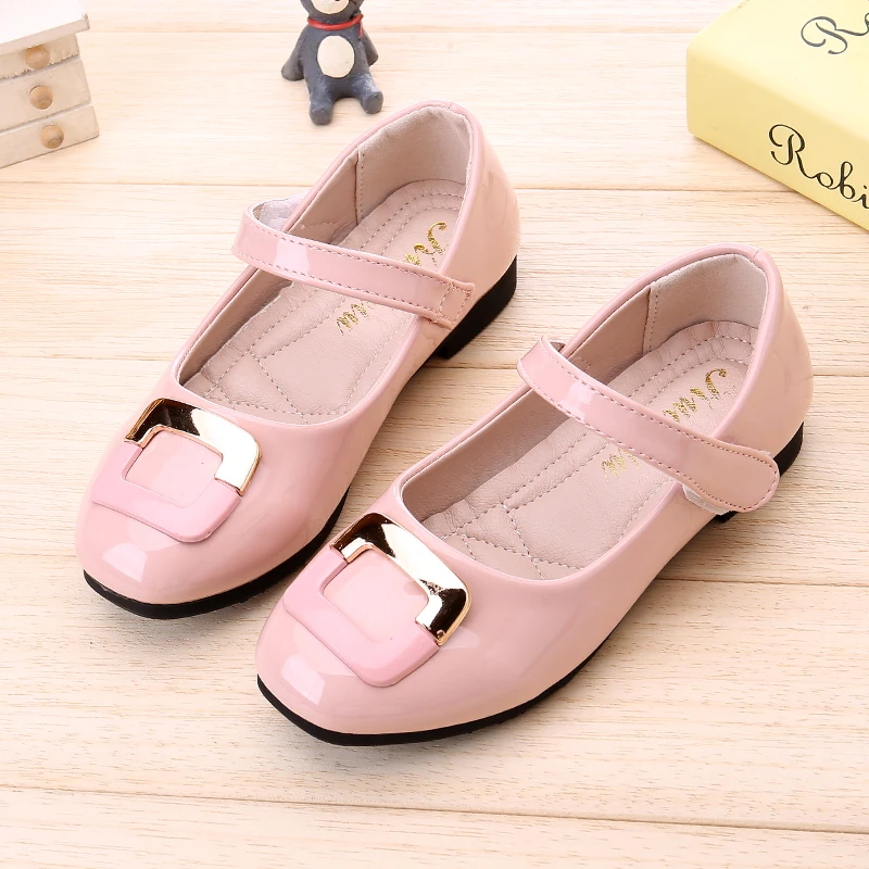 Кроссовки детские без шнуровки кожаные для девочек большие размеры 26 36 весна|leather