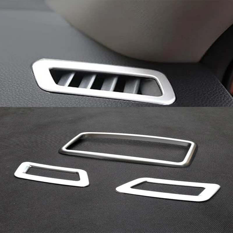 

For Nissan X-Trail X Trail T32 Rogue 2014-2018 ABS Matte Interior Front + Rear Air Conditioning Outlet Vent Cover Trim 3Pcs