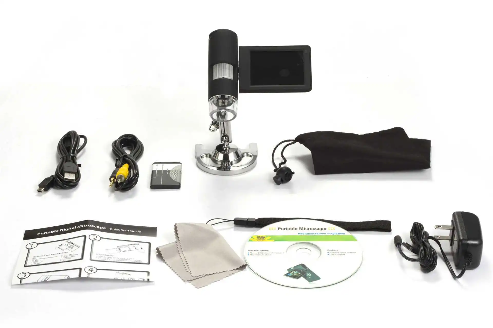 Цифровой микроскоп 3 5 МП ЖК-дисплей 8 светодиодный USB SD-карта | Инструменты