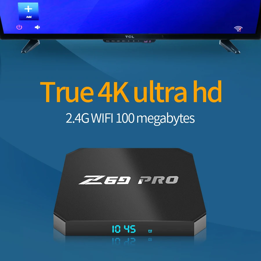 Z69 Pro светодио дный Smart Android 7 1 ТВ коробке 2 ГБ Оперативная память 16 Встроенная 4 K HD