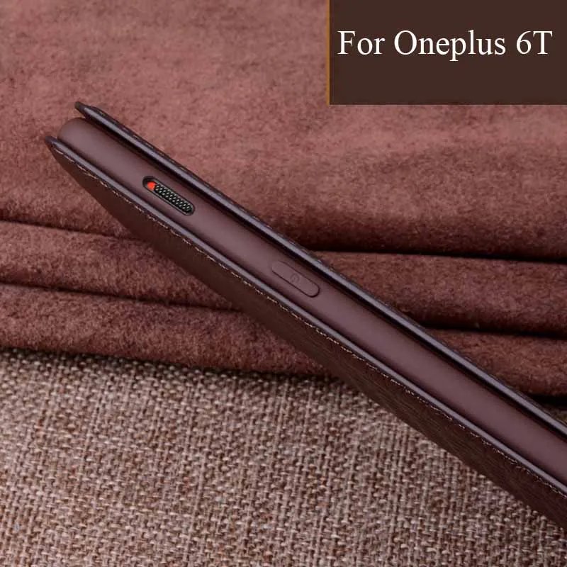 Чехол-книжка из натуральной кожи для Oneplus 6 T One Plus чехол-накладка Oneplus6T чехол |