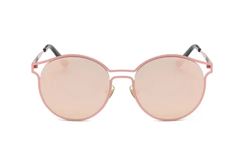 Rose Gold Pink Женские Модные круглые тени для уникального щит походные очки Женские винтажные Ретро очки для альпинизма женские очки для вождения - Цвет: Rose Gold Pink