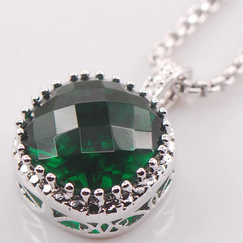 

Имитация изумруда, серебро 925 пробы, модные ювелирные изделия, кулон TE442