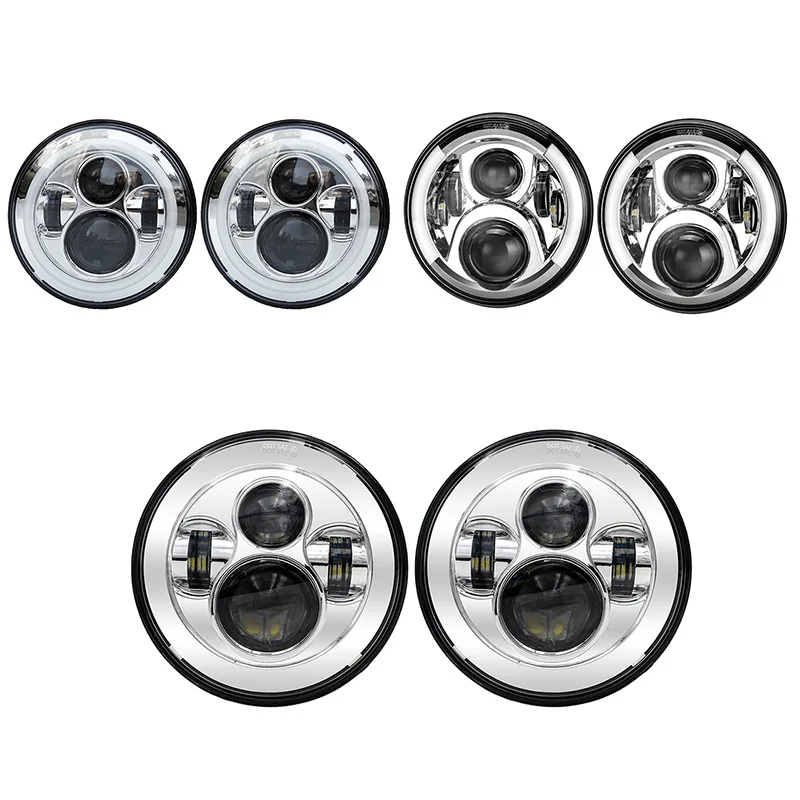 2 шт. автомобиля светодиодный 7 дюймов круглый фар Conversion Kit для VW Beetle классический