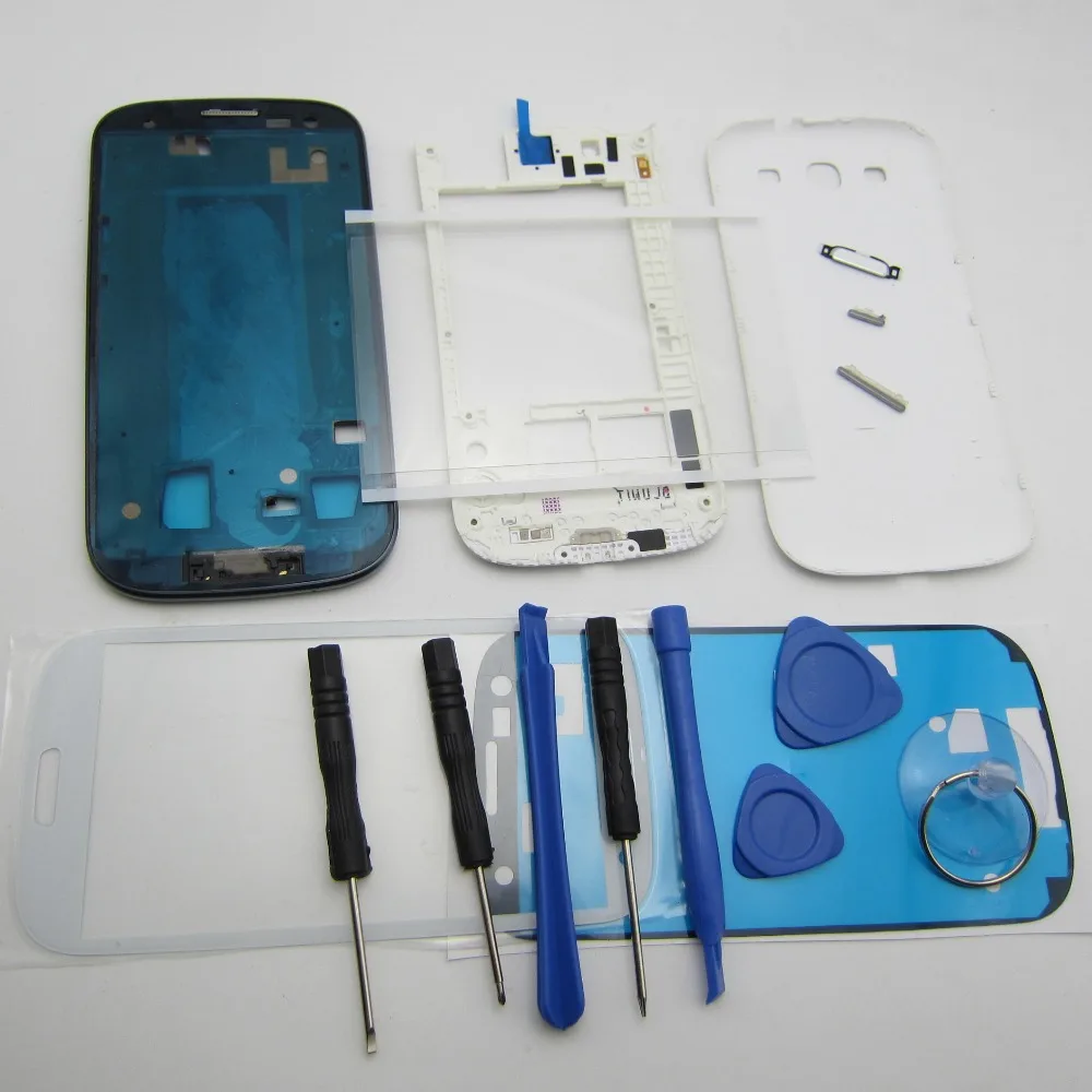 Для samsung Galaxy S3 SIII I9300 полный запчасти для ремонта жилья сенсорный ЖК экран
