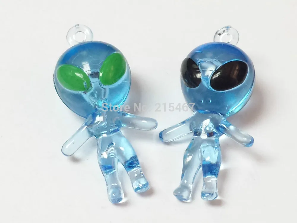 

500 pcs Blue Cake Decoration Mini Aliens Figures Party Favors Wholesale Lot Toys Gift Pinata Bags Vending Novelty carnival