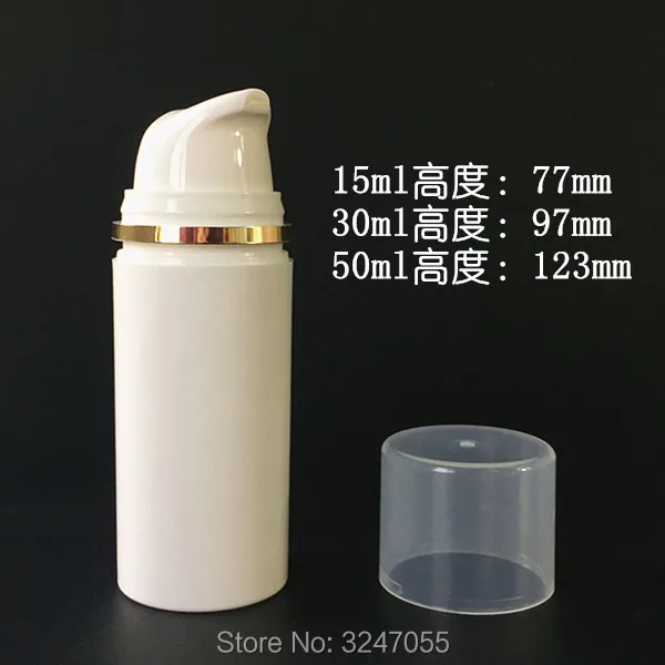15ml30ml50ml30шт/партия высококлассная белая пластиковая безвоздушная бутылка для