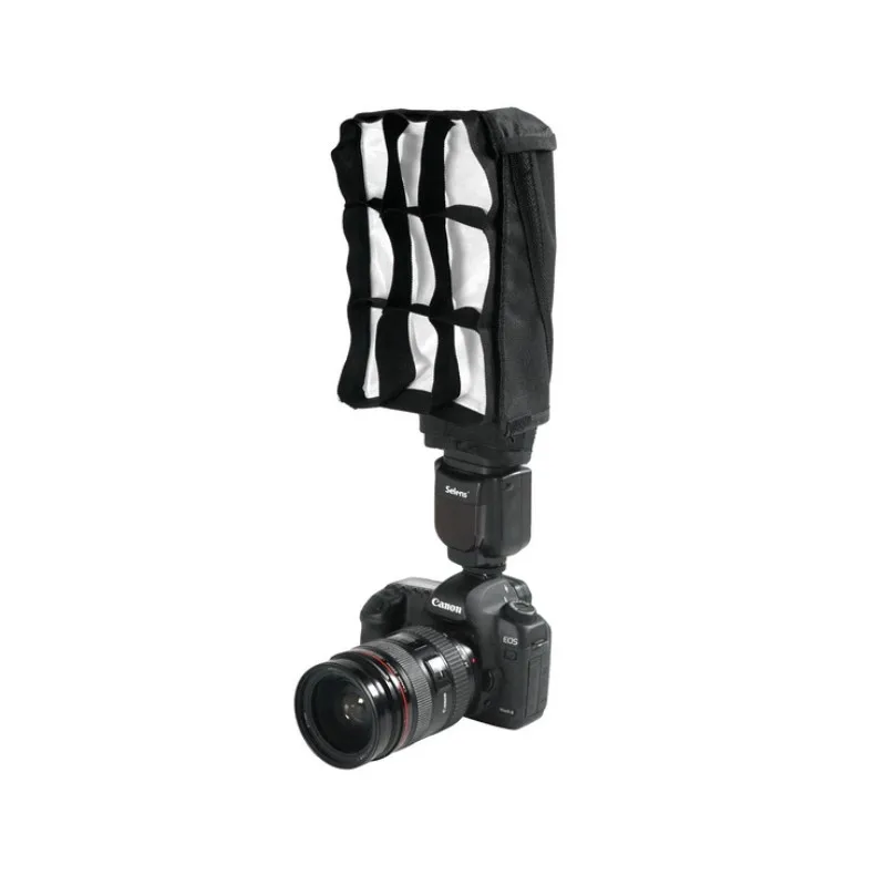 5 в 1 Набор фотовспышек 3 x складной отражатель вспышки+ софтбокс для вспышки Snoot+ сотовая сетка с сумкой для переноски