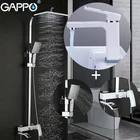 Смеситель для душа GAPPO, смеситель для ванной комнаты с водопадом, настенный смеситель для ванны, набор для душа с дождевой насадкой, смеситель для раковины