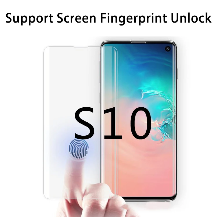 3D УФ нано жидкий экран протектор для Samsung Galaxy S10 Plus закаленное стекло Полный Клей