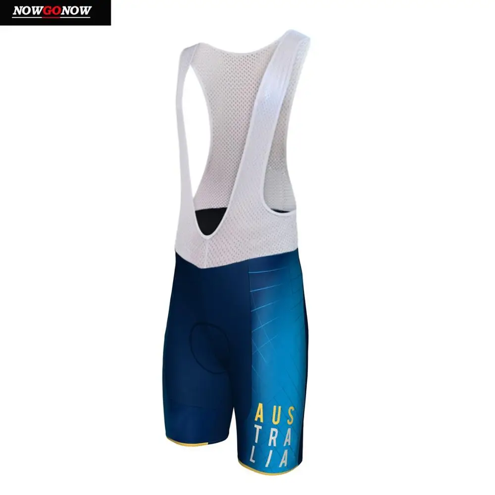 bib shorts Велоспорт Джерси Австралия белый и зеленый и золотой и синий велосипед одежда мужская с коротким рукавом Одежда наружная дорога велосипедные рубашки анти-пот быстрый сухой - Цвет: bib shorts