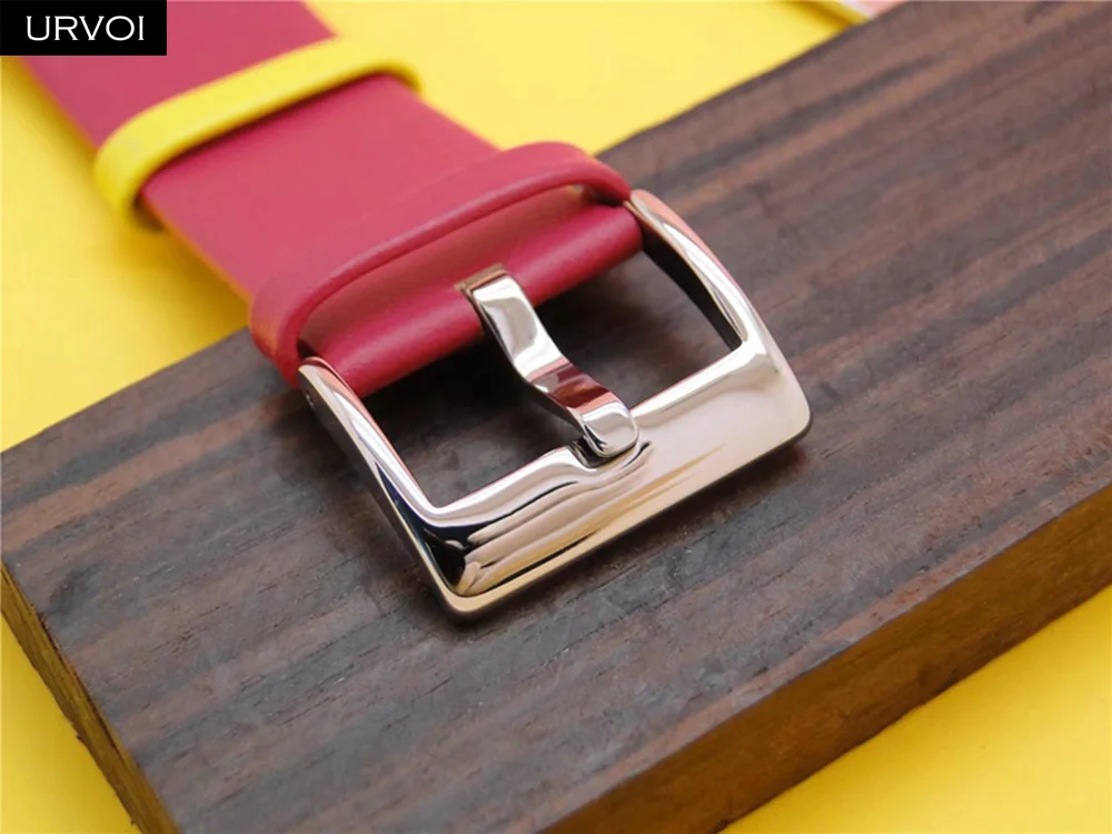 URVOI ремешок для apple watch series 5 4 3 2 1 двойной цвет ремешок из натуральной кожи для iwatch ремень современный модный крутой ремень