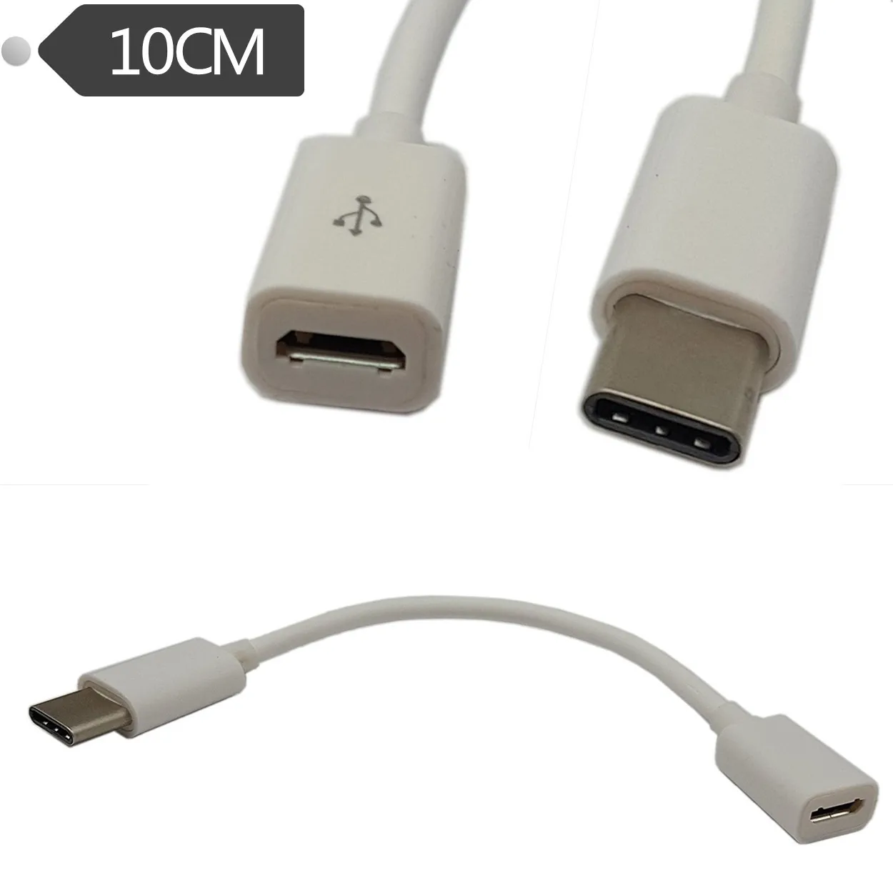 Кабель для передачи данных 10 см USB3.1 Type C папа к Micro USB 2 0 5Pin мама | Компьютеры и офис