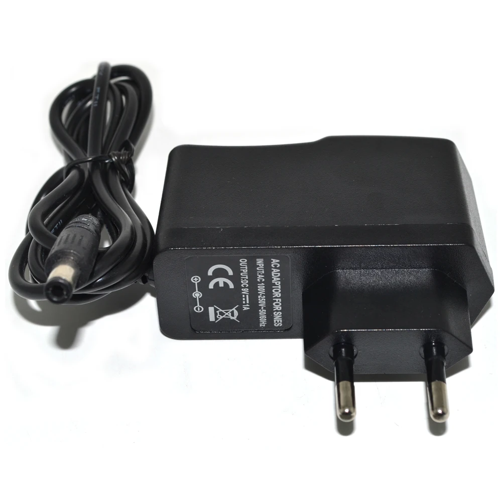 EU Plug AC Adapter Power Supply Charger for  SNES