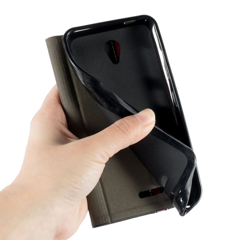 Book Case For Lenovo A1010 Luxury PU Leather Wallet Flip Cover A Plus A1010a20 Silicon Soft Back | Мобильные телефоны и