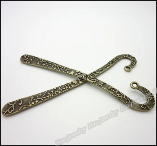 Оптовая продажа 6 шт. античные бронзовые закладки Очаровательная подвеска из