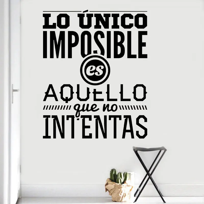 Наклейки с испанскими надписями для офиса, спальни QU33