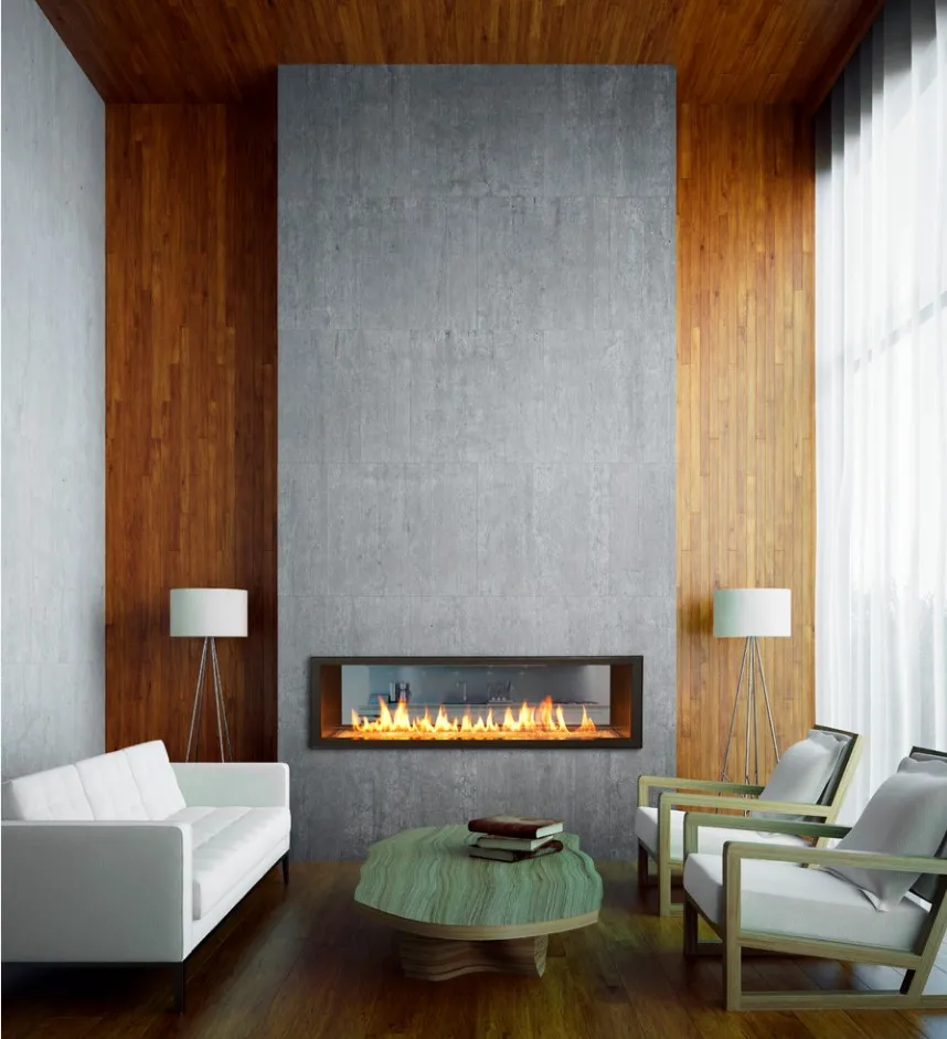 

on sale 48 inch chimney bioetanol with wifi contact electric indoor fire place