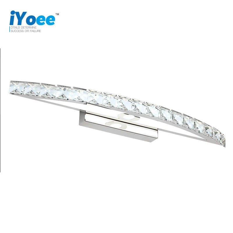 Светодиодный светильник iYoee для ванной из нержавеющей стали 85 265 в 15 Вт|crystal bathroom
