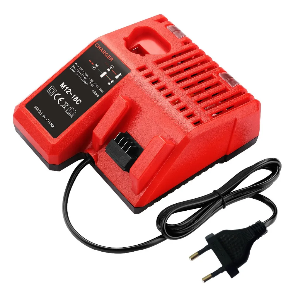 Сменное зарядное устройство для аккумулятора Milwaukee M12 12V 48-59-2401 48-11-2402 14 4 v-18v M18 EU